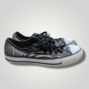 Limited Edition Sequin Zebra Converse Sz8.5